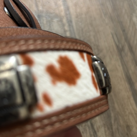 Catchfly Western Hair Hide, silver-tone cross Conchos,removable buckle - Picture 5 of 11